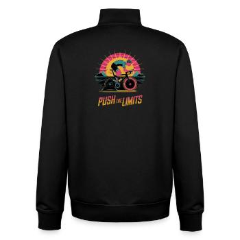Perfekt zum Radfahren und Indoor-Training - Unisex Organic Zip Sweatshirt von Stanley/Stella - Schwarz - Hinten - AI Model Male 185 light (185cm)