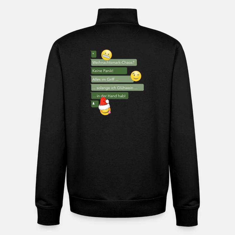Weihnachtschaos im Griff - Unisex Organic Zip Sweatshirt von Stanley/Stella - Schwarz