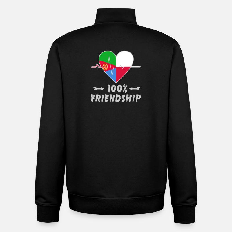 Eritrea und Polen 100% Freundschaft - Unisex Organic Zip Sweatshirt von Stanley/Stella - Schwarz