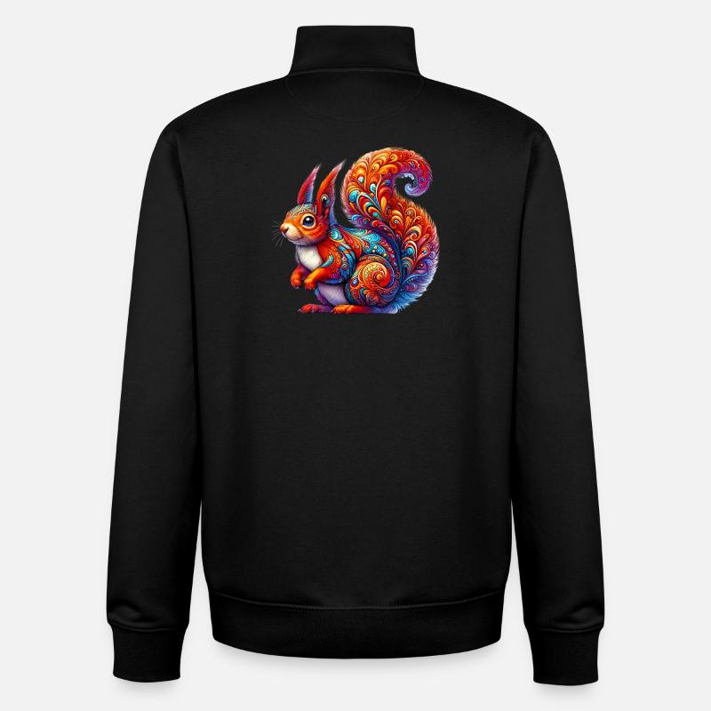 Eichhörnchen - Unisex Organic Zip Sweatshirt von Stanley/Stella - Schwarz
