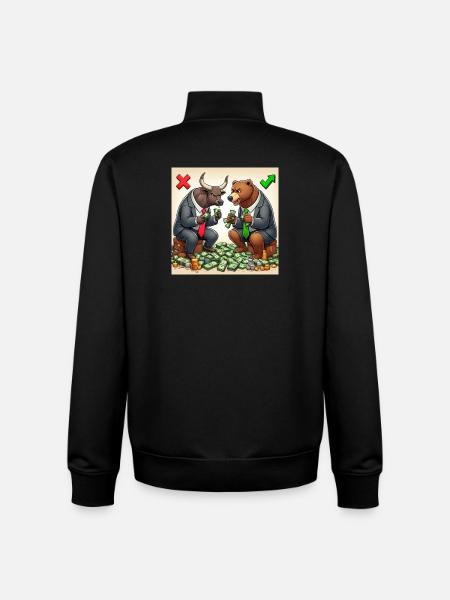 Bull and Bear - Unisex Organic Zip Sweatshirt von Stanley/Stella - Schwarz