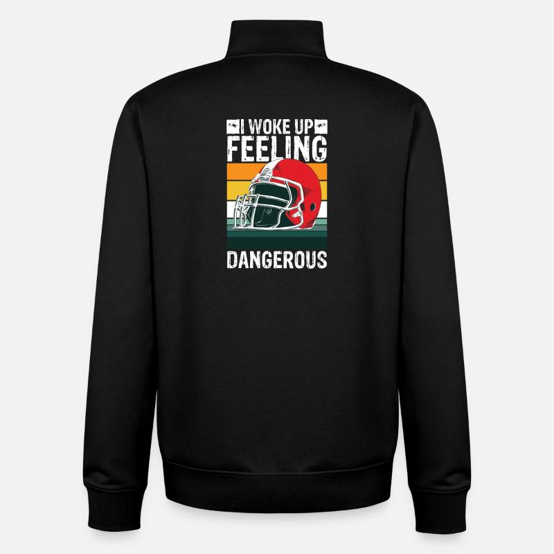 I woke up feeling - Unisex Organic Zip Sweatshirt von Stanley/Stella - Schwarz