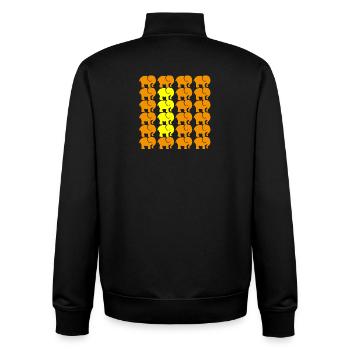 ÉLÉPHANT - Sweat zippé unisexe en coton bio Stanley/Stella - noir - Dos - AI Model Male 185 light (185cm)