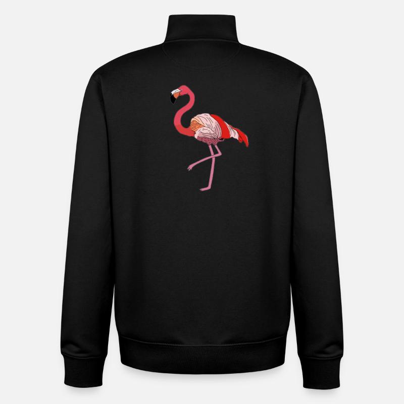 Flamingo - Unisex Organic Zip Sweatshirt von Stanley/Stella - Schwarz