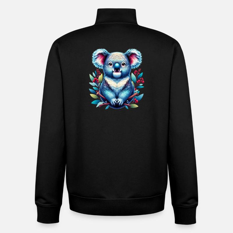 Koala - Unisex Organic Zip Sweatshirt von Stanley/Stella - Schwarz