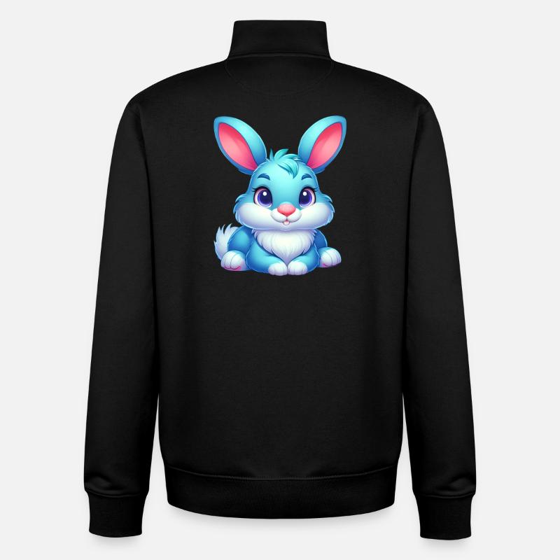 Rabbit - Unisex Organic Zip Sweatshirt by Stanley/Stella - black