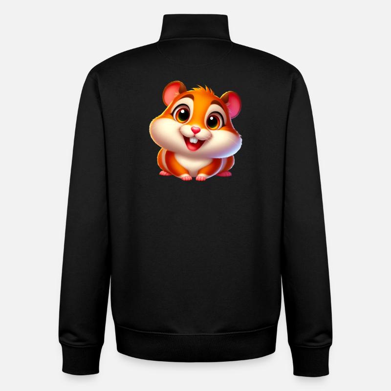 Hamster - Unisex Organic Zip Sweatshirt von Stanley/Stella - Schwarz