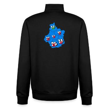 Région centre - Sweat zippé unisexe en coton bio Stanley/Stella - noir - Dos - AI Model Male 185 light (185cm)