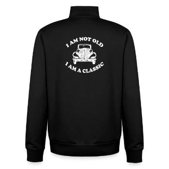 CLASSIC - Unisex Organic Zip Sweatshirt by Stanley/Stella - black - Back - AI Model Male 185 light (185cm)