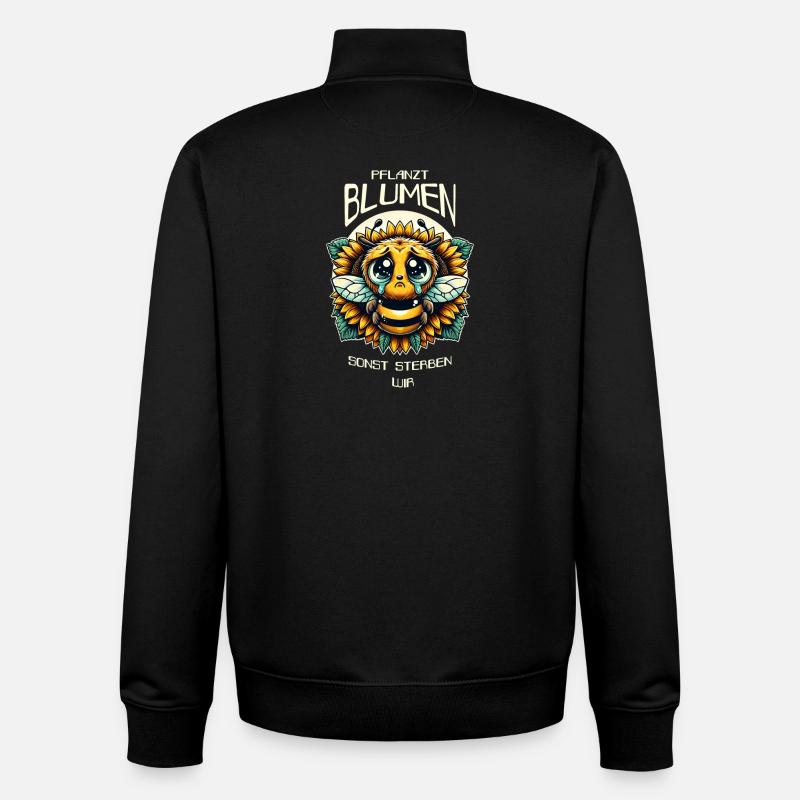 Les abeilles meurent - Sweat zippé unisexe en coton bio Stanley/Stella - noir