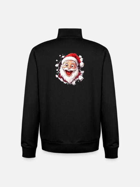 Joyeux Père Noël - Sweat zippé unisexe en coton bio Stanley/Stella - noir