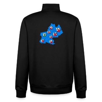 Midi-Pyrénées Region - Unisex Organic Zip Sweatshirt von Stanley/Stella - Schwarz - Hinten - AI Model Male 185 light (185cm)