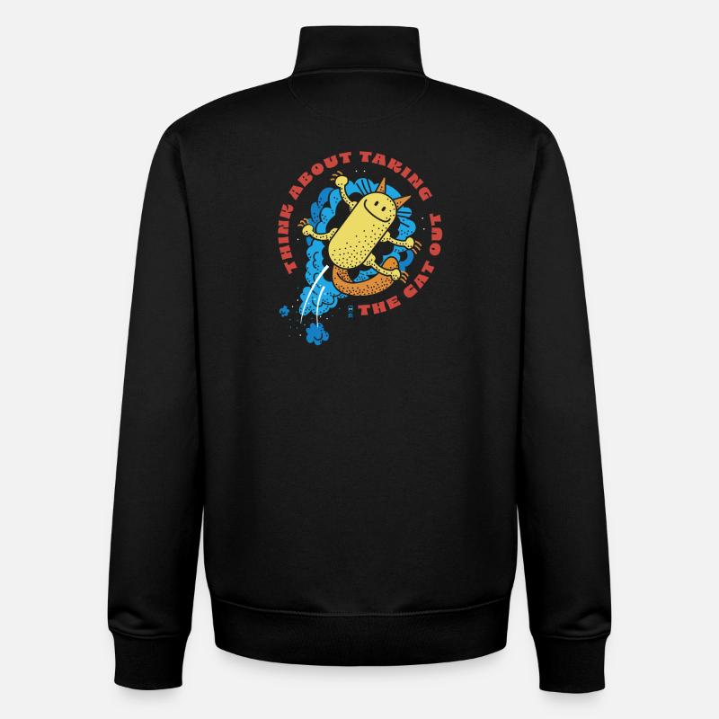 Katze raus - Unisex Organic Zip Sweatshirt von Stanley/Stella - Schwarz