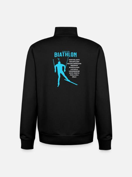 Forever Biathlon - Unisex Organic Zip Sweatshirt von Stanley/Stella - Schwarz