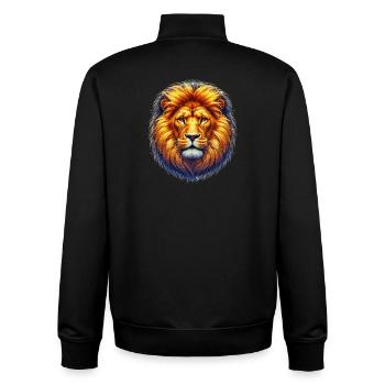 Lion - Unisex Organic Zip Sweatshirt by Stanley/Stella - black - Back - AI Model Male 185 light (185cm)