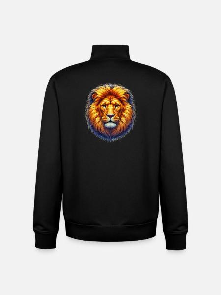 Lion - Unisex Organic Zip Sweatshirt by Stanley/Stella - black