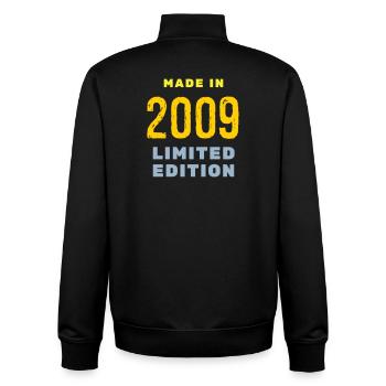 2009 - Unisex Organic Zip Sweatshirt von Stanley/Stella - Schwarz - Hinten - AI Model Male 185 light (185cm)