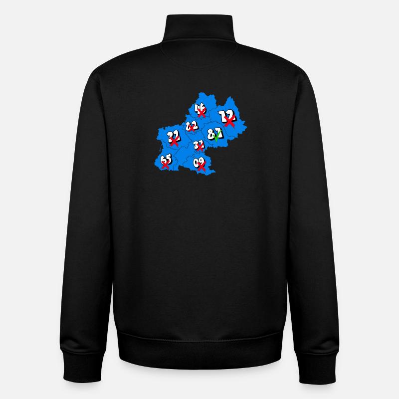 Midi-Pyrénées Region - Unisex Organic Zip Sweatshirt von Stanley/Stella - Schwarz
