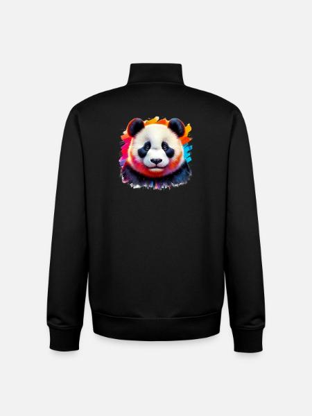 Panda - Unisex Organic Zip Sweatshirt von Stanley/Stella - Schwarz