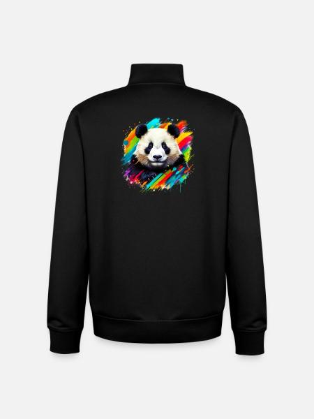 Panda - Unisex Organic Zip Sweatshirt von Stanley/Stella - Schwarz