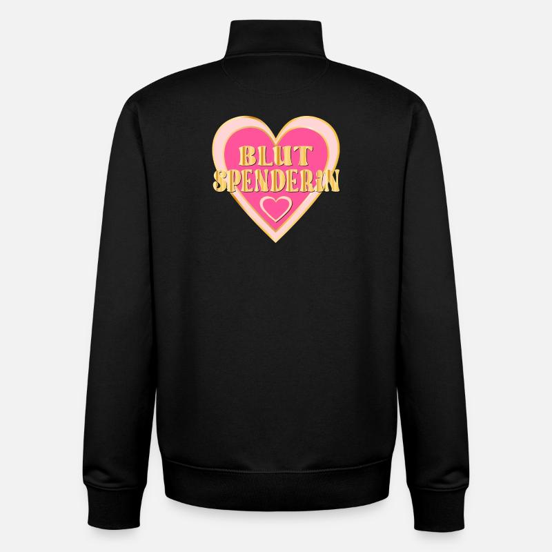 DANKE BLUTSPENDE BLUTSPENDERIN - Unisex Organic Zip Sweatshirt von Stanley/Stella - Schwarz