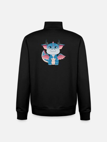 Azure Dragonling Charm - Unisex Organic Zip Sweatshirt by Stanley/Stella - black