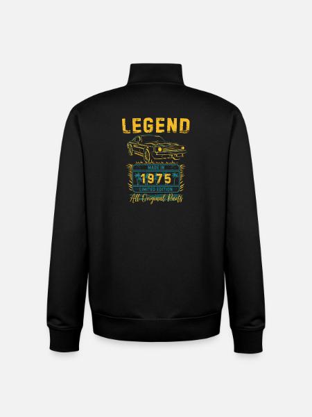 Legend made in 1975 - Unisex Organic Zip Sweatshirt by Stanley/Stella - black