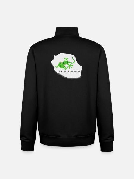 Grenouille tropicale Réunion - Sweat zippé unisexe en coton bio Stanley/Stella - noir