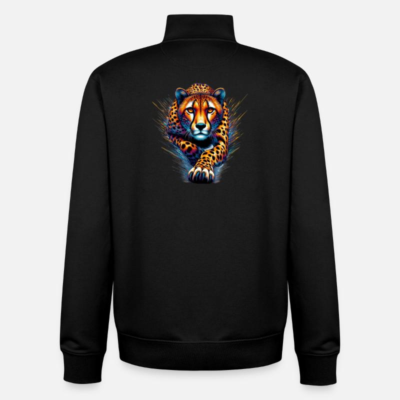 Gepard - Unisex Organic Zip Sweatshirt von Stanley/Stella - Schwarz