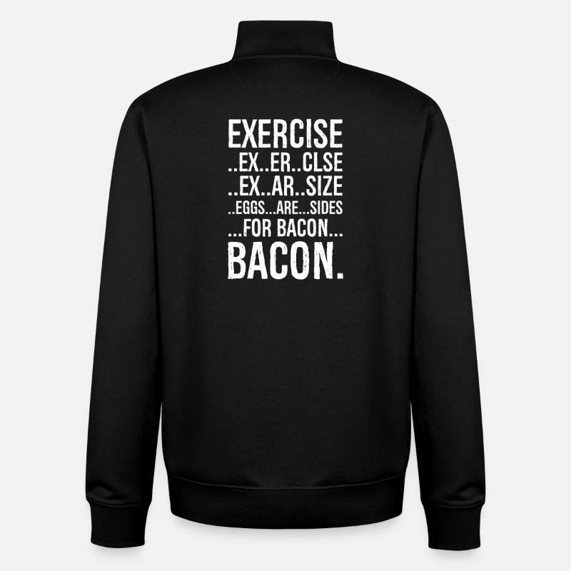 Bacon Exercise - Unisex Organic Zip Sweatshirt by Stanley/Stella - black