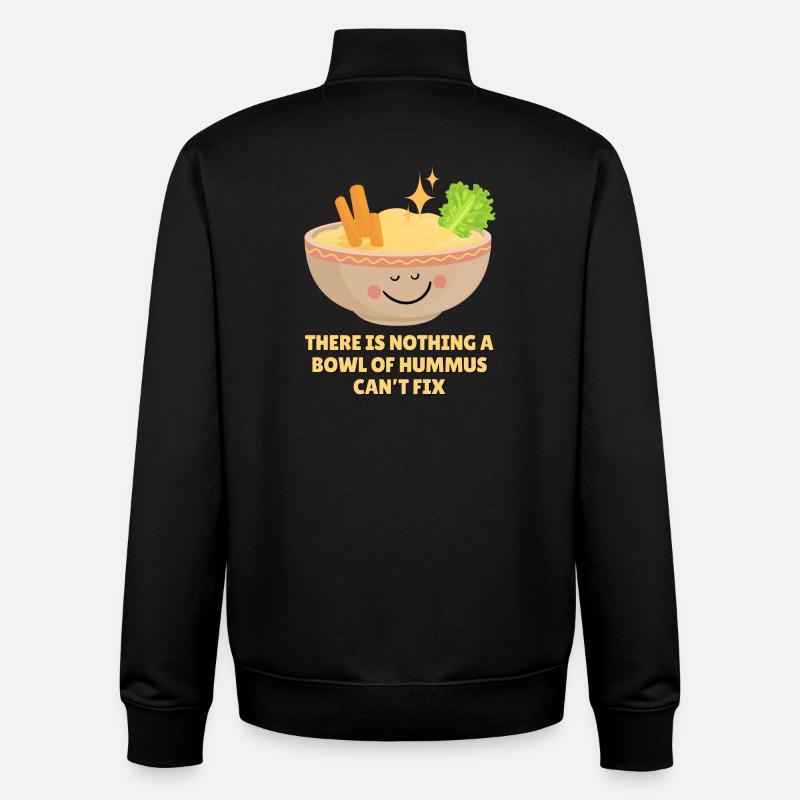 Wir lieben Hummus - Unisex Organic Zip Sweatshirt von Stanley/Stella - Schwarz