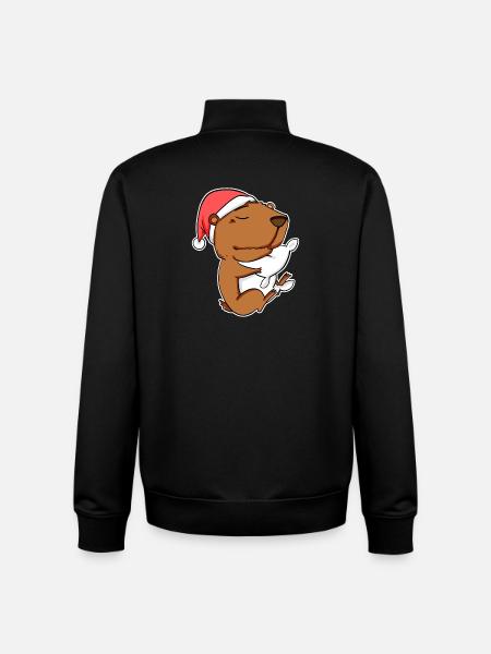 Capybara Capybara Gift - Unisex Organic Zip Sweatshirt by Stanley/Stella - black