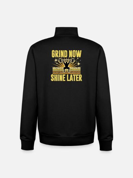 Motivation Fitness Barre-Squat Design - Unisex Organic Zip Sweatshirt by Stanley/Stella - black