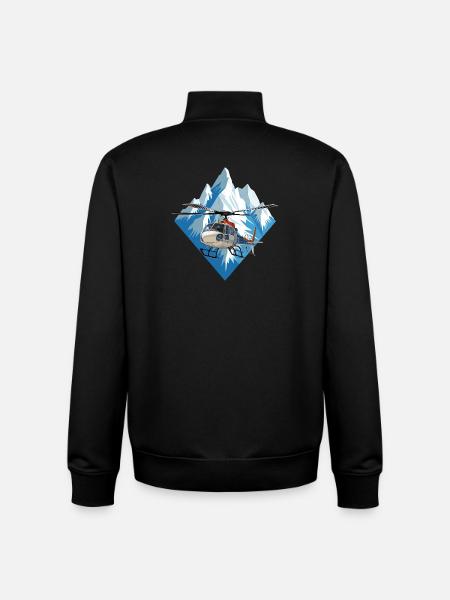 Helicopters in winter operations - Unisex Organic Zip Sweatshirt by Stanley/Stella - black