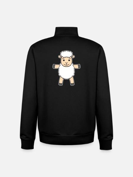 mouton - Sweat zippé unisexe en coton bio Stanley/Stella - noir