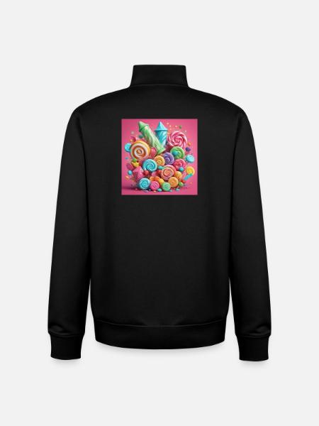 Bunte Bonbons - Unisex Organic Zip Sweatshirt von Stanley/Stella - Schwarz