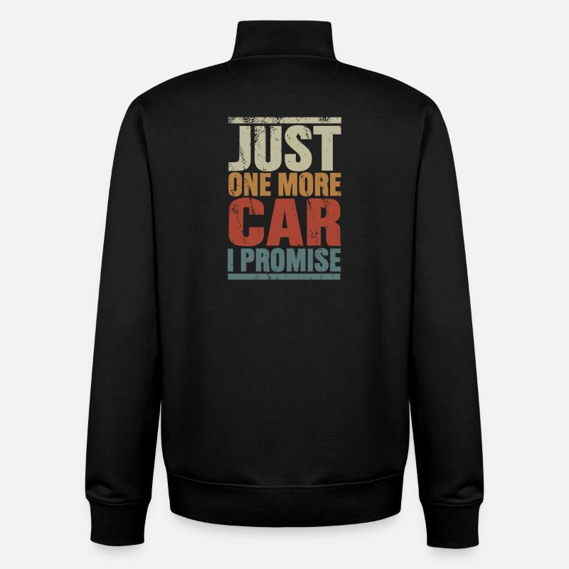Nur noch ein Auto, versprochen - Unisex Organic Zip Sweatshirt von Stanley/Stella - Schwarz