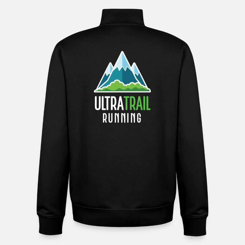 Ultra Trail Running - Sweat zippé unisexe en coton bio Stanley/Stella - noir