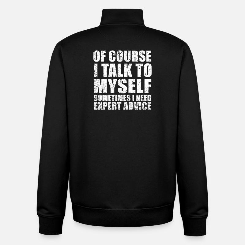 Citation sympa - Sweat zippé unisexe en coton bio Stanley/Stella - noir