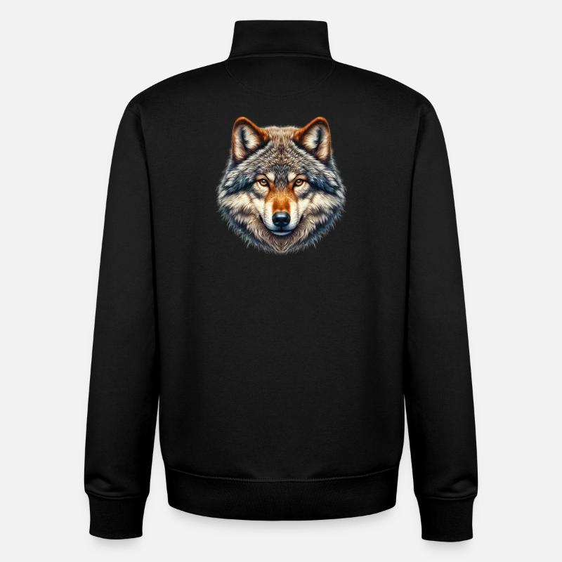 Wolf - Unisex Organic Zip Sweatshirt von Stanley/Stella - Schwarz