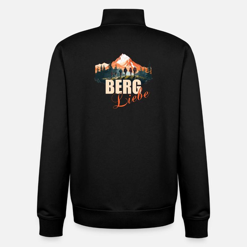 Berg Liebe - Unisex Organic Zip Sweatshirt von Stanley/Stella - Schwarz