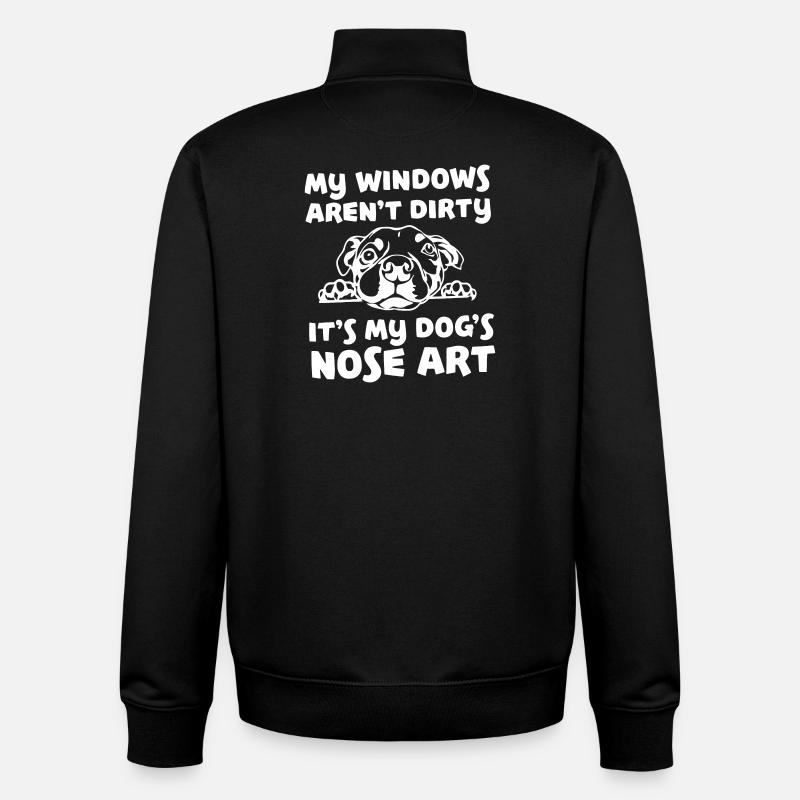 Citation drôle de nez de chien - Sweat zippé unisexe en coton bio Stanley/Stella - noir