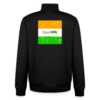 Ich liebe Indien - Unisex Organic Zip Sweatshirt von Stanley/Stella - Schwarz - Hinten - AI Model Male 185 light (185cm)