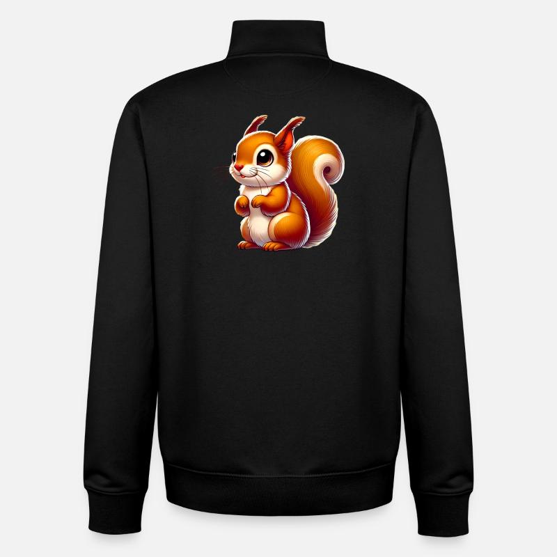 Eichhörnchen - Unisex Organic Zip Sweatshirt von Stanley/Stella - Schwarz