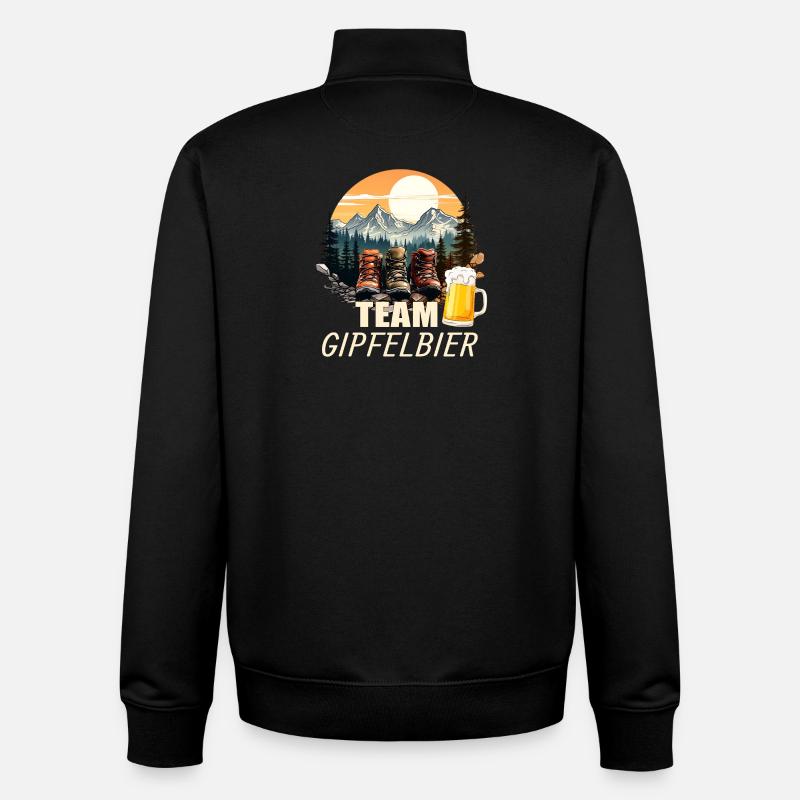 Team Gipfelbier - Unisex Organic Zip Sweatshirt von Stanley/Stella - Schwarz