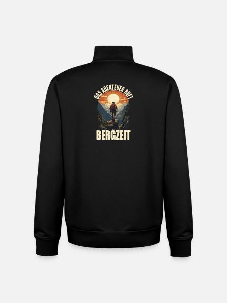 Das Abenteuer ruft - Bergzeit - Unisex Organic Zip Sweatshirt von Stanley/Stella - Schwarz