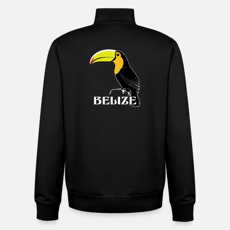 Toucan Belize - Sweat zippé unisexe en coton bio Stanley/Stella - noir