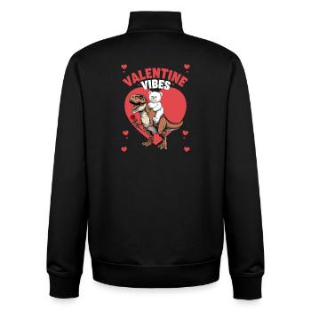 Valentine Vibes für verliebte zu Valentinstag - Unisex Organic Zip Sweatshirt von Stanley/Stella - Schwarz - Hinten - AI Model Male 185 light (185cm)