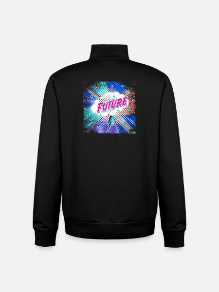 FUTURE Pop Art surreal - Unisex Organic Zip Sweatshirt by Stanley/Stella - black