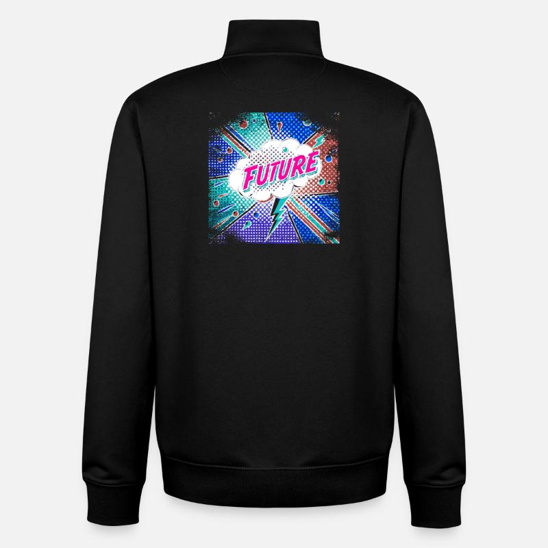 FUTURE Pop Art surreal - Unisex Organic Zip Sweatshirt von Stanley/Stella - Schwarz